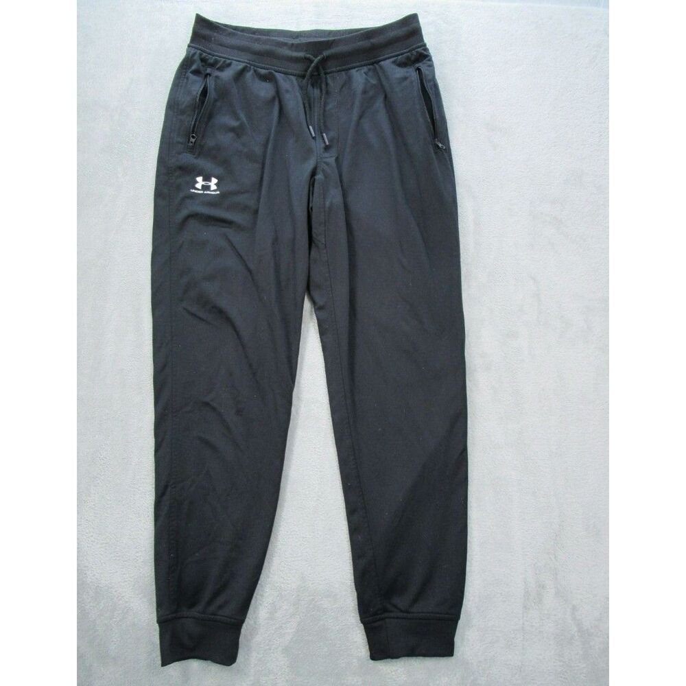 Under Armour Jogger Pants Men's Large Loose Fit Drawstring Pockets Black